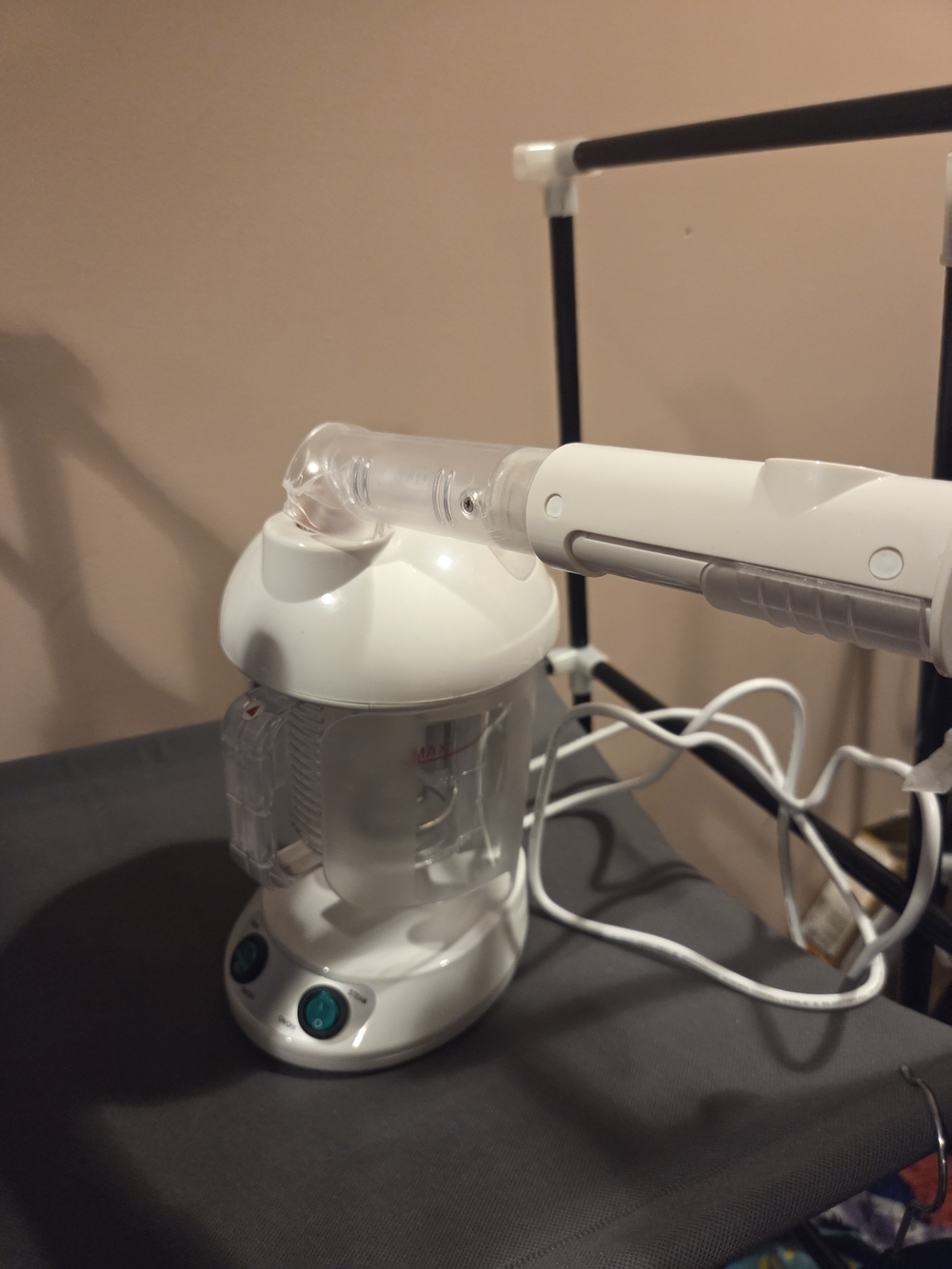 Facial Steamer with Handheld Wand - White